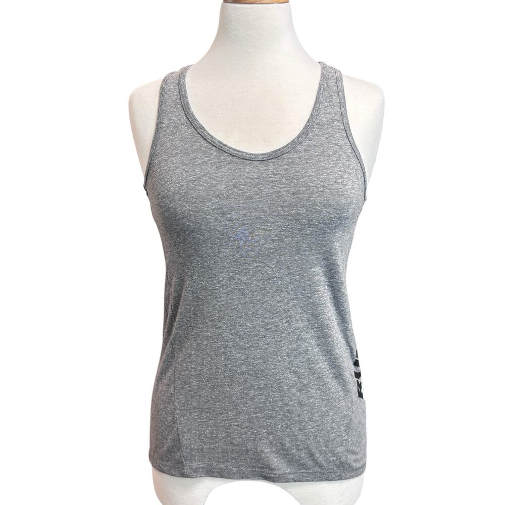 New APL Athletic Propulsion Labs Gray Graphic Women Tank Top Size Medium